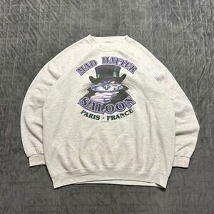 Vintage 90s Mad Hatter Saloon Paris France Y2k Crewneck